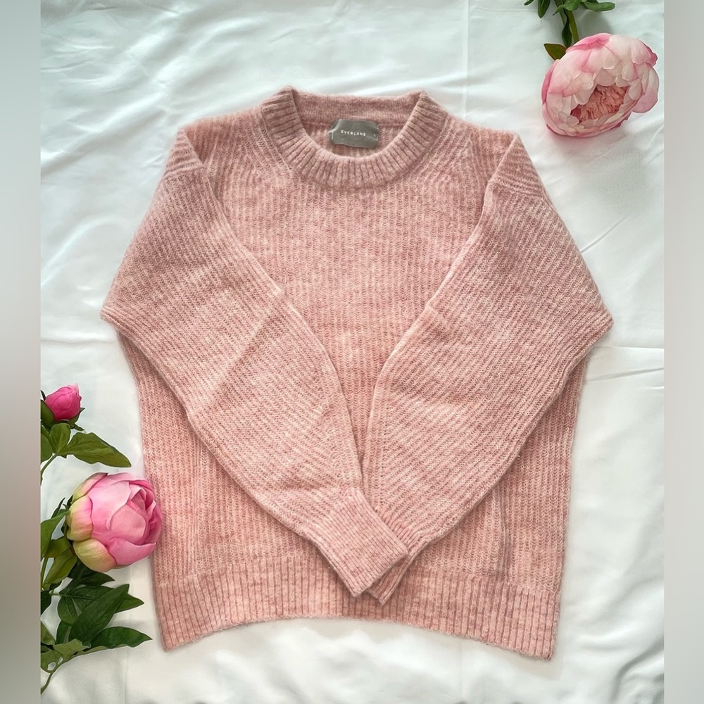 Pink Everlane Oversized Alpaca Crew Sweater S